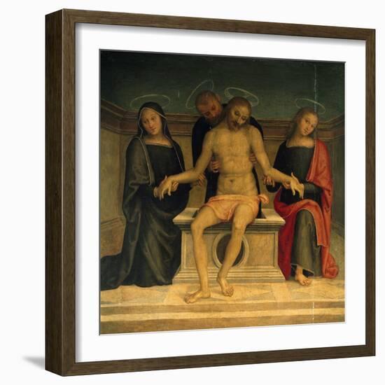 Lamentation over the Dead Christ-Perugino-Framed Giclee Print