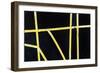 Laminating Golden Lines-null-Framed Art Print