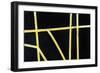 Laminating Golden Lines-null-Framed Art Print