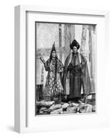 Lamist Priests of Sikkim Wearing Robes, Talung Monastery, India, 1922-John Claude White-Framed Giclee Print