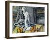 LAmour en platre (Still life with statuette), 1894-Paul Cezanne-Framed Giclee Print