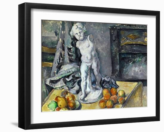 LAmour en platre (Still life with statuette), 1894-Paul Cezanne-Framed Giclee Print