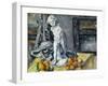 LAmour en platre (Still life with statuette), 1894-Paul Cezanne-Framed Giclee Print