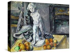 LAmour en platre (Still life with statuette), 1894-Paul Cezanne-Stretched Canvas