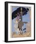 LAmour Par Terre A man and woman out walking among ruins-Georges Barbier-Framed Giclee Print