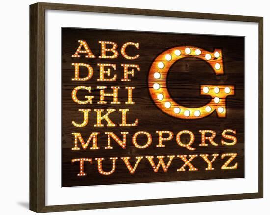 Lamp Alphabet Old Style-anna42f-Framed Art Print