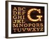 Lamp Alphabet Old Style-anna42f-Framed Art Print