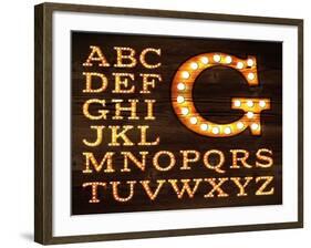 Lamp Alphabet Old Style-anna42f-Framed Art Print