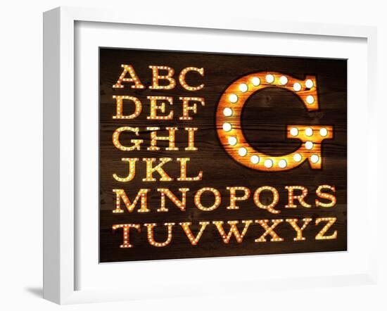 Lamp Alphabet Old Style-anna42f-Framed Art Print