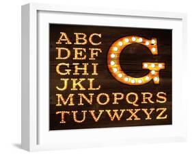 Lamp Alphabet Old Style-anna42f-Framed Art Print