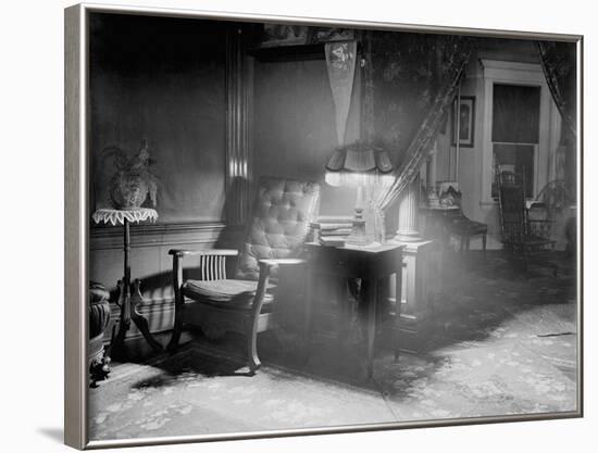 Lamp and Chair Inside Home-null-Framed Photographic Print