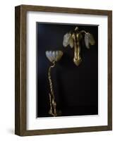 Lamp and Wall Light in Gilded Bronze and Glass in Shape of Lilies-Louis Majorelle-Framed Giclee Print