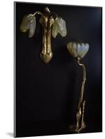 Lamp and Wall Light in Gilded Bronze and Glass in Shape of Lilies-Louis Majorelle-Mounted Giclee Print