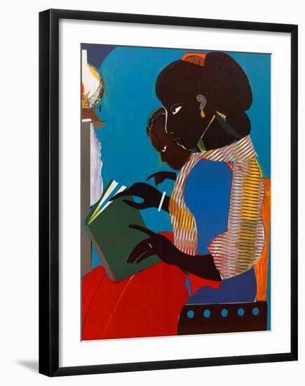 Lamp-Brown V-Romare Bearden-Framed Art Print