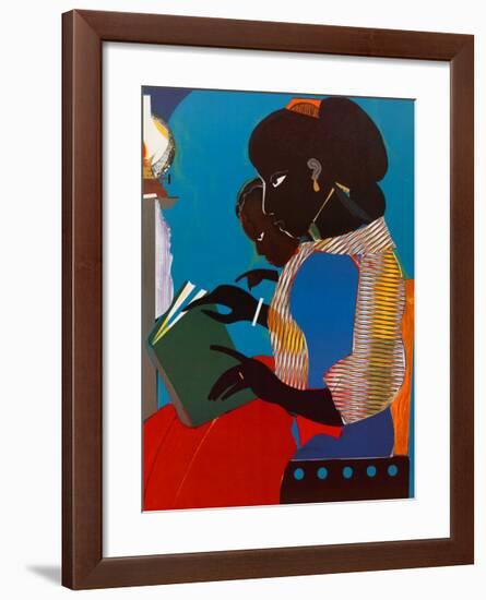 Lamp-Brown V-Romare Bearden-Framed Art Print