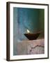 Lamp in a Little Shrine Outside Traditional House, Varanasi, India-Keren Su-Framed Photographic Print