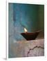 Lamp in a Little Shrine Outside Traditional House, Varanasi, India-Keren Su-Framed Photographic Print