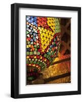 Lamp in Antique Shop, Marrakech, Morocco-William Sutton-Framed Photographic Print