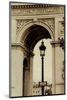 Lamp Inside Arc de Triomphe-Christian Peacock-Mounted Art Print