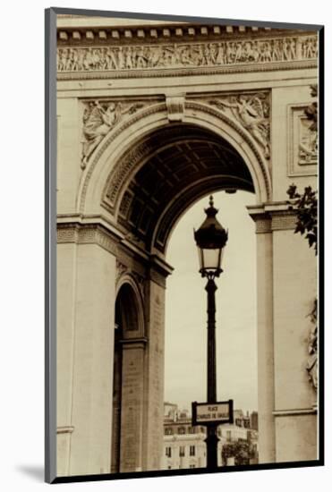 Lamp Inside Arc de Triomphe-Christian Peacock-Mounted Art Print