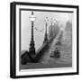 Lamp Posts and Benches by the River Thames-John Gay-Framed Giclee Print