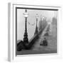 Lamp Posts and Benches by the River Thames-John Gay-Framed Giclee Print