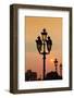 Lamp Posts at Sunset, Paris, France-Russ Bishop-Framed Photographic Print