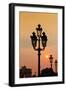 Lamp Posts at Sunset, Paris, France-Russ Bishop-Framed Photographic Print