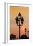 Lamp Posts at Sunset, Paris, France-Russ Bishop-Framed Photographic Print