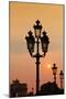 Lamp Posts at Sunset, Paris, France-Russ Bishop-Mounted Photographic Print