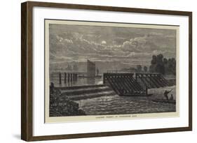 Lampern Fishing at Teddington Lock-null-Framed Giclee Print