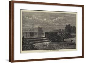 Lampern Fishing at Teddington Lock-null-Framed Giclee Print