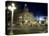 Lampost and Deco Clock Tower in the Art Deco City of Napier, North Island, New Zealand-Don Smith-Stretched Canvas