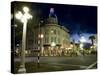 Lampost and Deco Clock Tower in the Art Deco City of Napier, North Island, New Zealand-Don Smith-Stretched Canvas