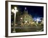 Lampost and Deco Clock Tower in the Art Deco City of Napier, North Island, New Zealand-Don Smith-Framed Photographic Print