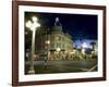 Lampost and Deco Clock Tower in the Art Deco City of Napier, North Island, New Zealand-Don Smith-Framed Photographic Print