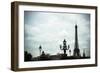 Lampposts & The Eiffel Tower-Erin Berzel-Framed Photographic Print