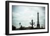 Lampposts & The Eiffel Tower-Erin Berzel-Framed Photographic Print