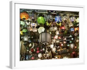 Lamps, Grand Bazaar, Istanbul, Turkey, Europe-null-Framed Photographic Print