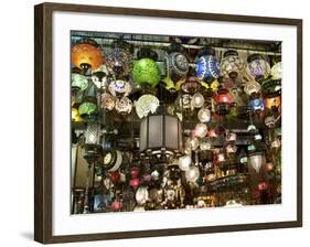 Lamps, Grand Bazaar, Istanbul, Turkey, Europe-null-Framed Photographic Print