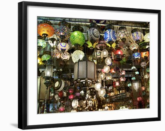 Lamps, Grand Bazaar, Istanbul, Turkey, Europe-null-Framed Photographic Print