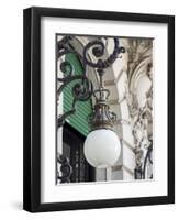 Lamps on street Diagonal Norte in the Microcentro. Buenos Aires, capital of Argentina.-Martin Zwick-Framed Photographic Print