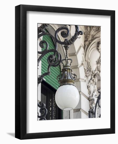 Lamps on street Diagonal Norte in the Microcentro. Buenos Aires, capital of Argentina.-Martin Zwick-Framed Photographic Print