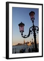 Lamps with evening View of San Giorgio Maggiore.-Terry Eggers-Framed Photographic Print