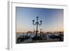 Lamps with evening View of San Giorgio Maggiore.-Terry Eggers-Framed Photographic Print