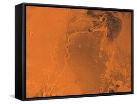 Lanae Palus Region of Mars-Stocktrek Images-Framed Stretched Canvas