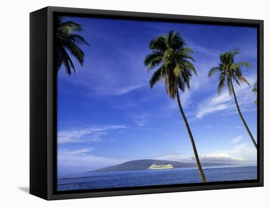 Lanai from Laahaina, Hawaii, USA-Michael DeFreitas-Framed Stretched Canvas