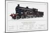 Lancashire and Yorkshire Railway Express Loco No 1406-W.j. Stokoe-Mounted Art Print