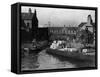 Lancashire Cotton Barge-null-Framed Stretched Canvas