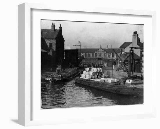 Lancashire Cotton Barge-null-Framed Photographic Print